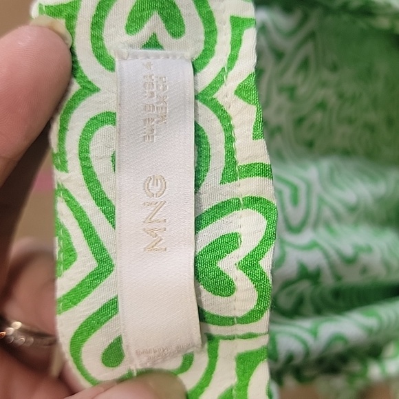 MNG (Mango) Size  4 Green & White Printed Button Front Mini Dress Exc. Used Cond - Picture 12 of 13